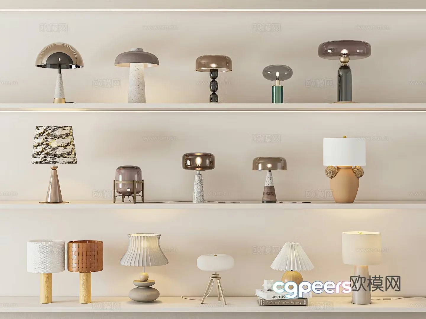 Modern desk lamp Art desk lamp Special-shaped desk lamp Glass desk lamp Metal desk lamp 3D model
