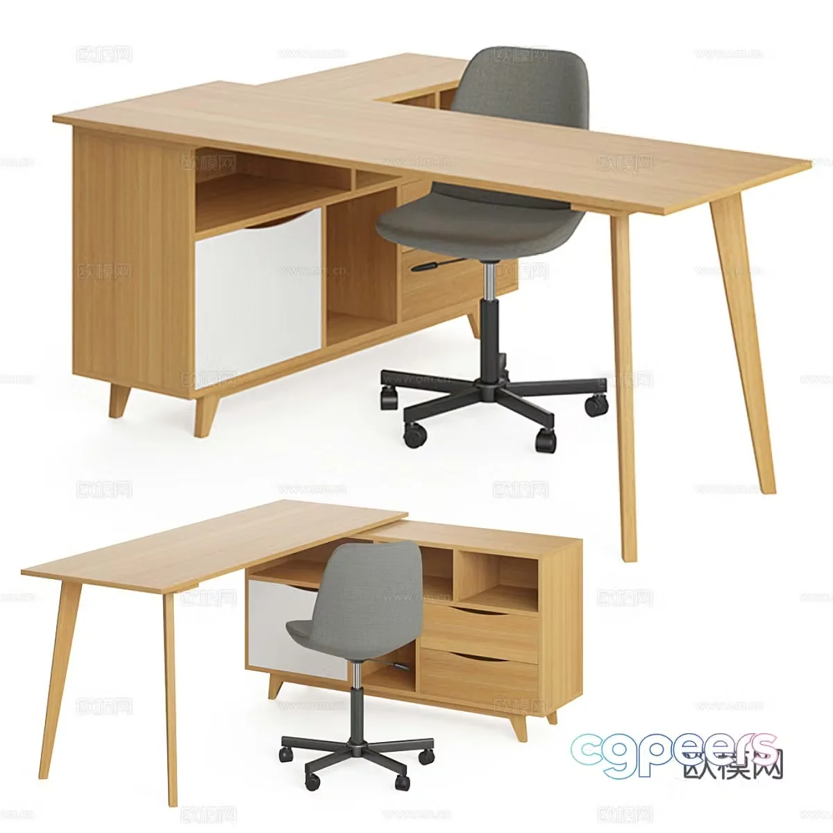 Office desk chair 3d model