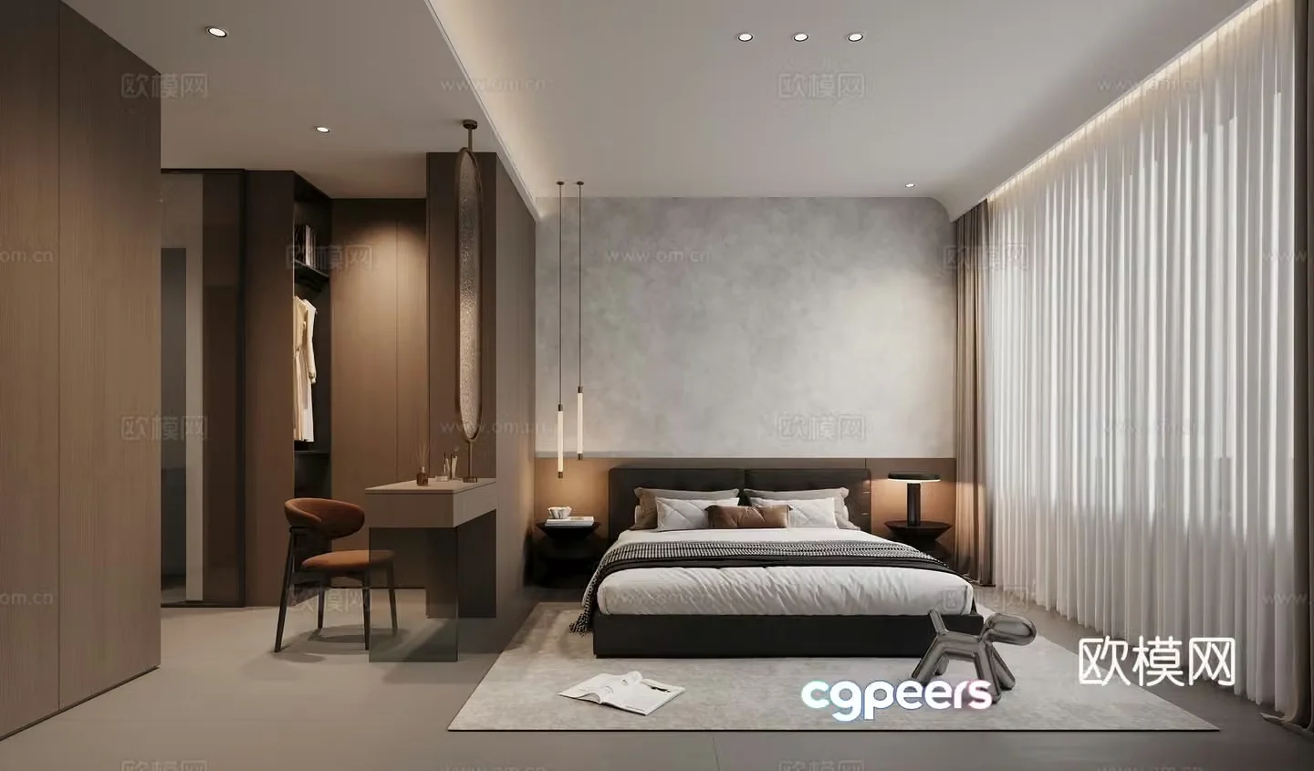 Modern bedroom 3d model