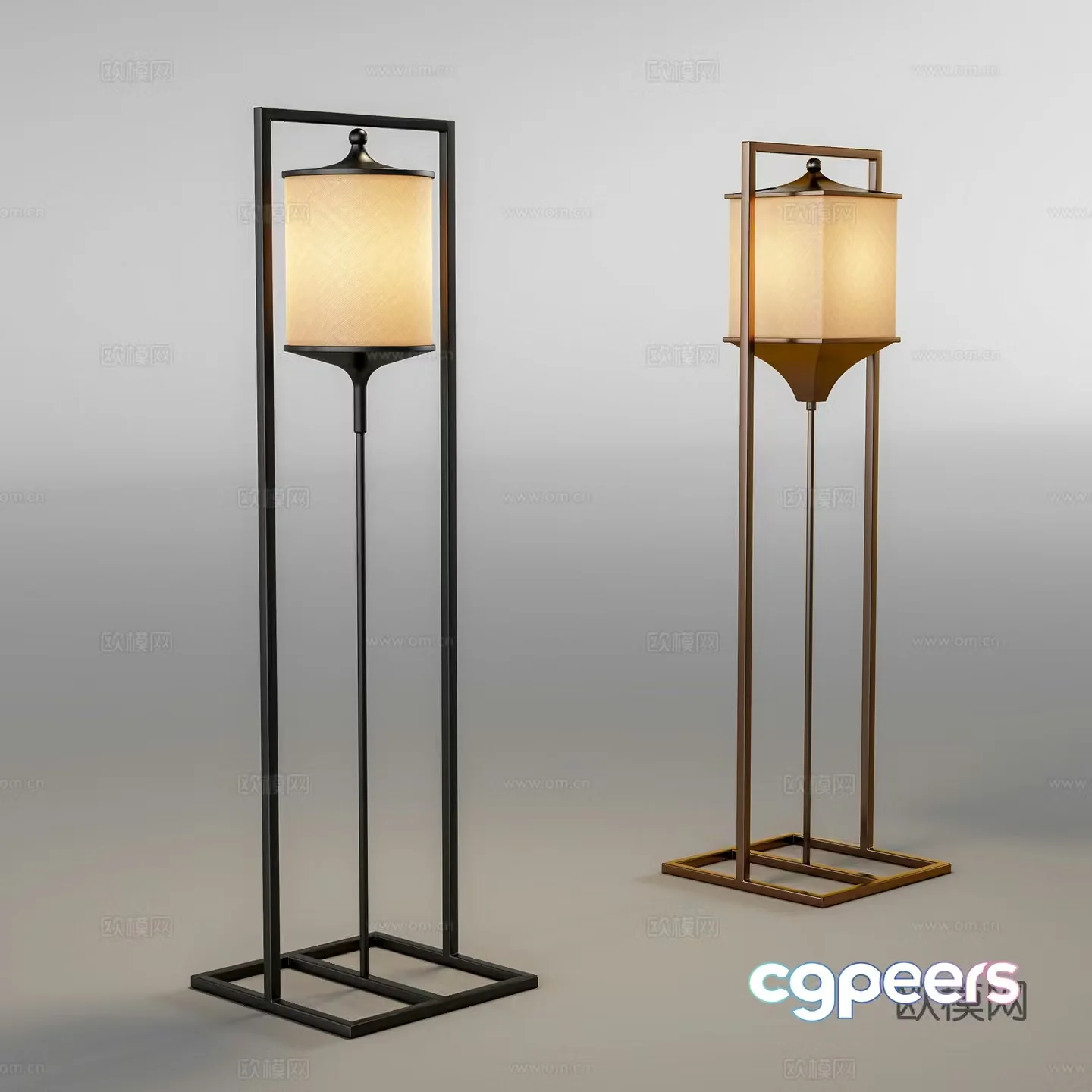 New Chinese floor lamp 3D model