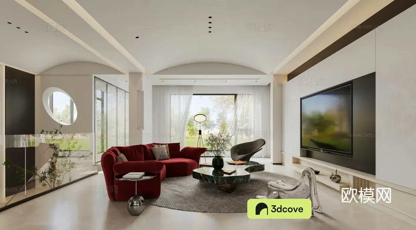 Modern minimalist living room
