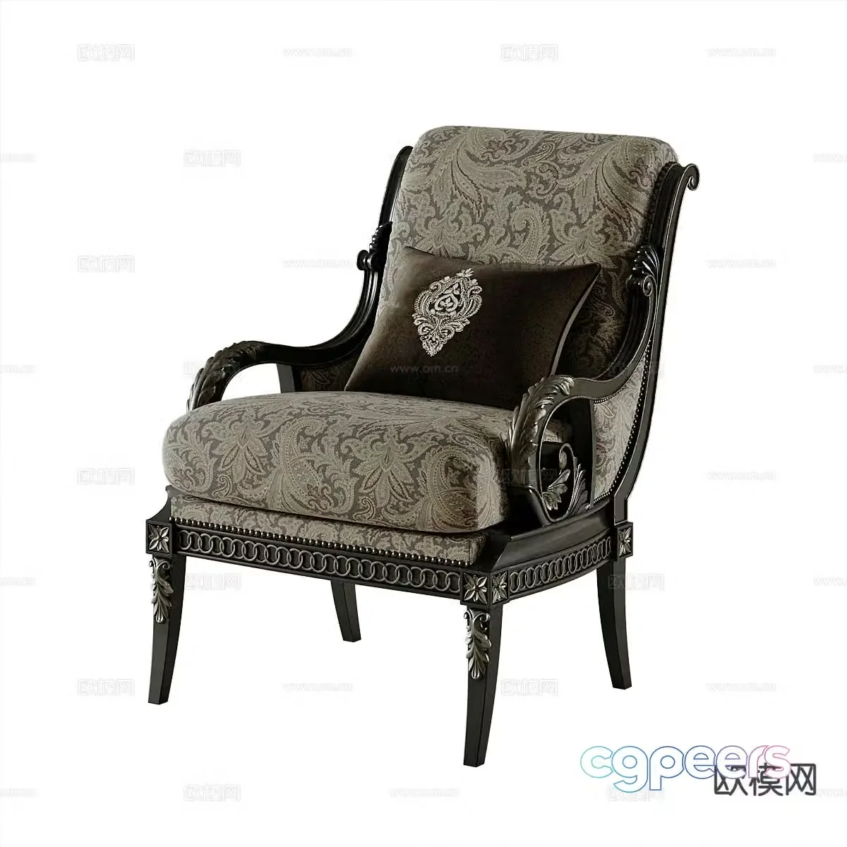 American chair armchair leisure chair 3d model