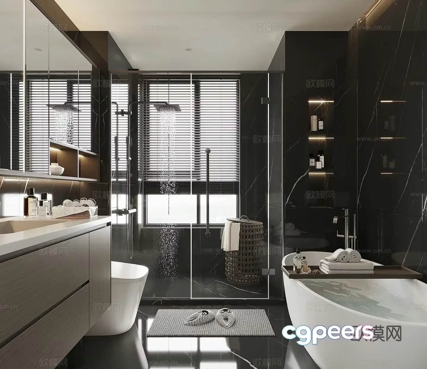 Modern bathroom bathroom 3d model