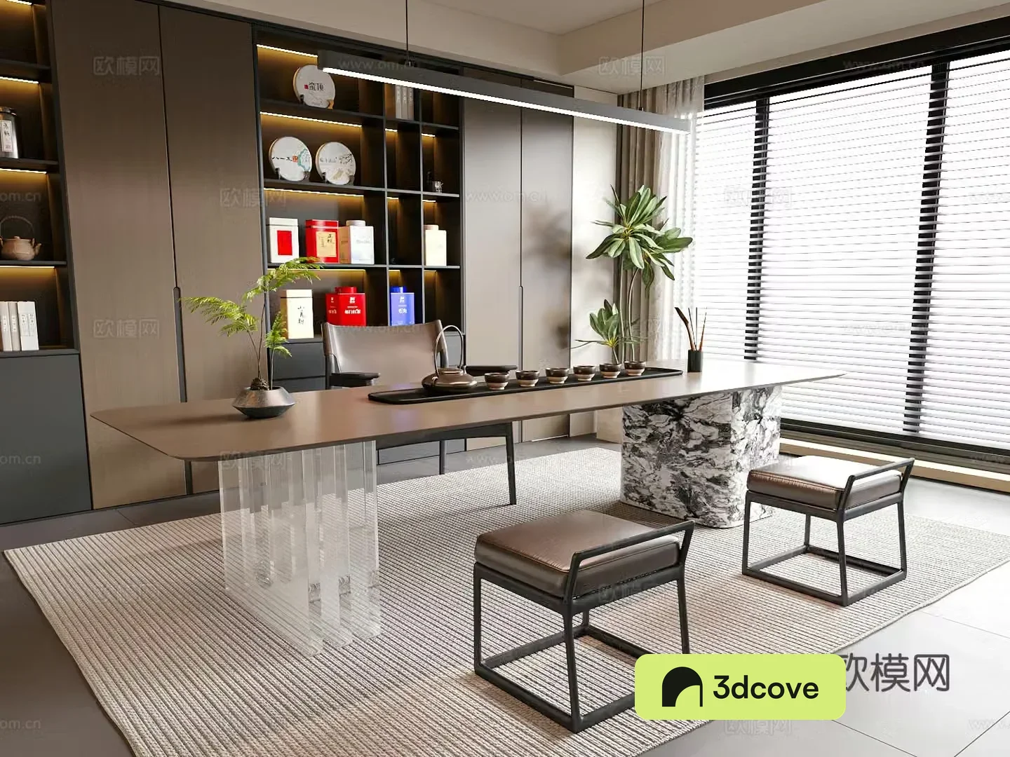 Modern Italian tea room Office tea room Villa tea room cabinet