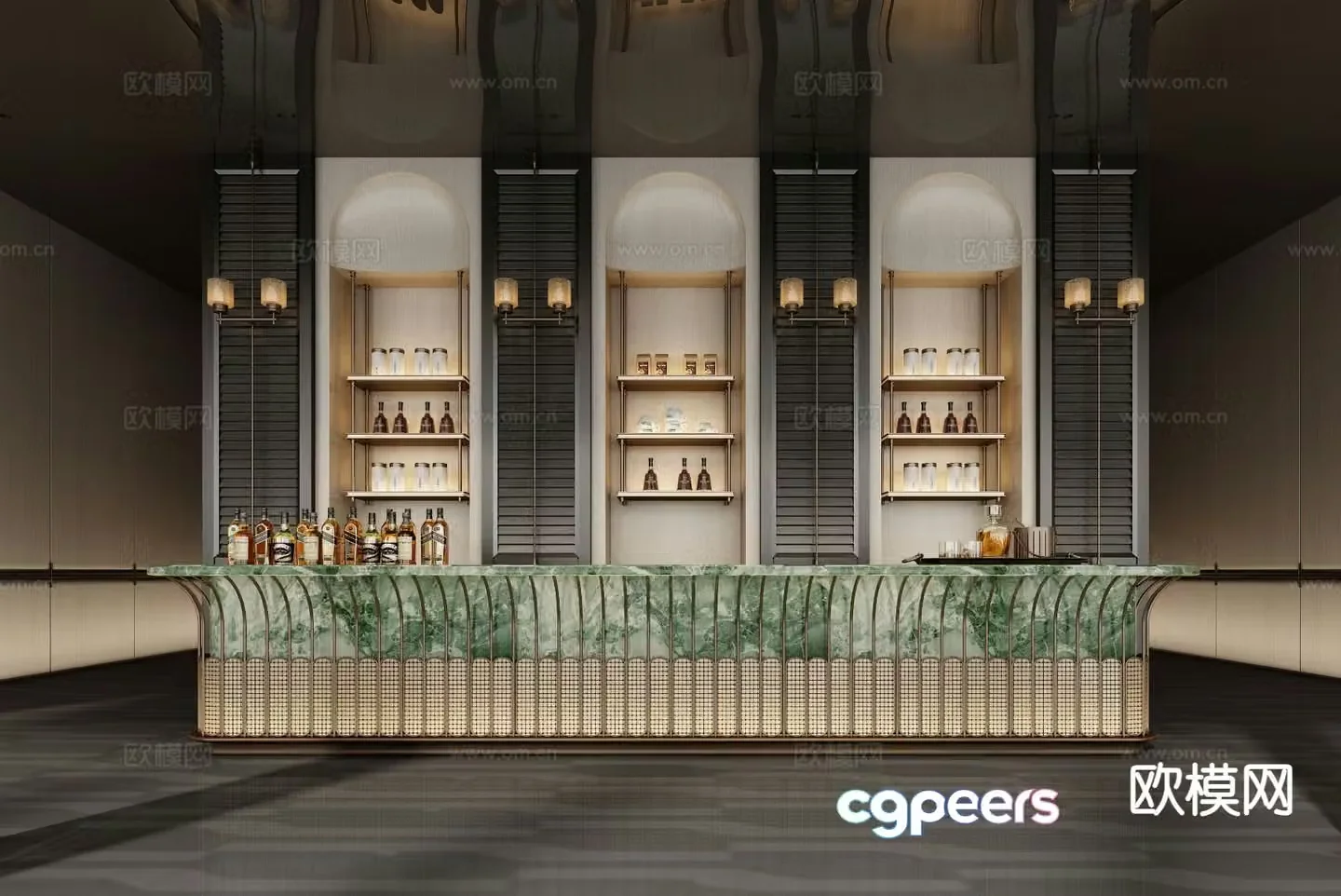 Modern sales office bar coffee bar 3d model
