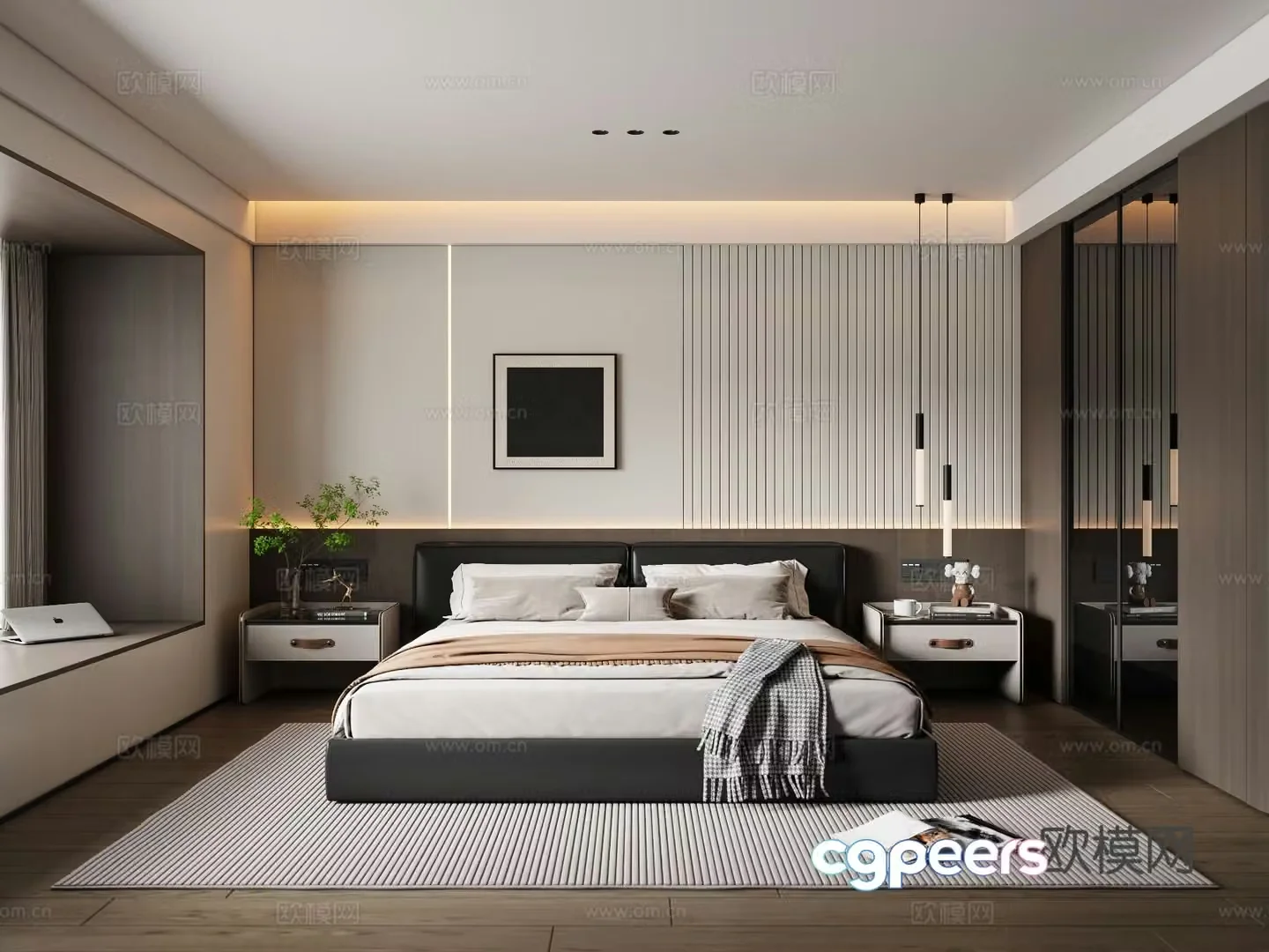 Italian bedroom master bedroom 3d model