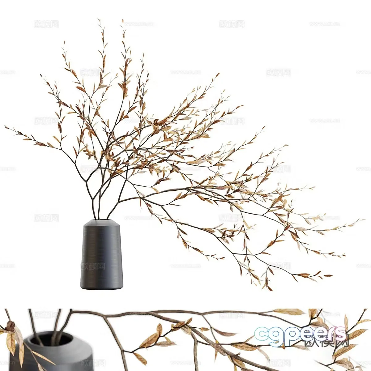 New Chinese vase flower art 3D model