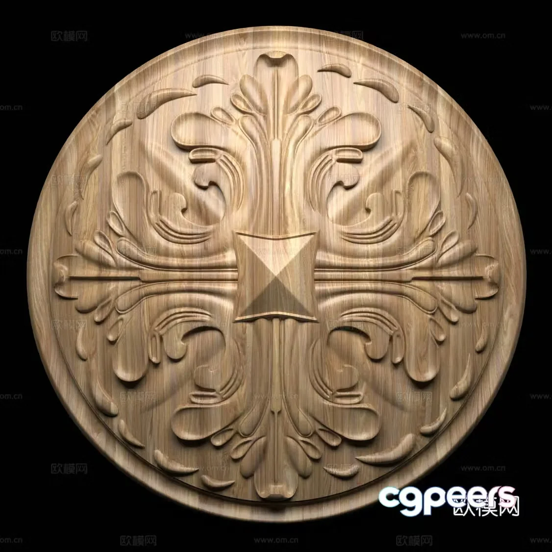 European classical carving Ceiling Ceiling Carving Lighting Dish Lighting Dish Carving European lamp 3D model