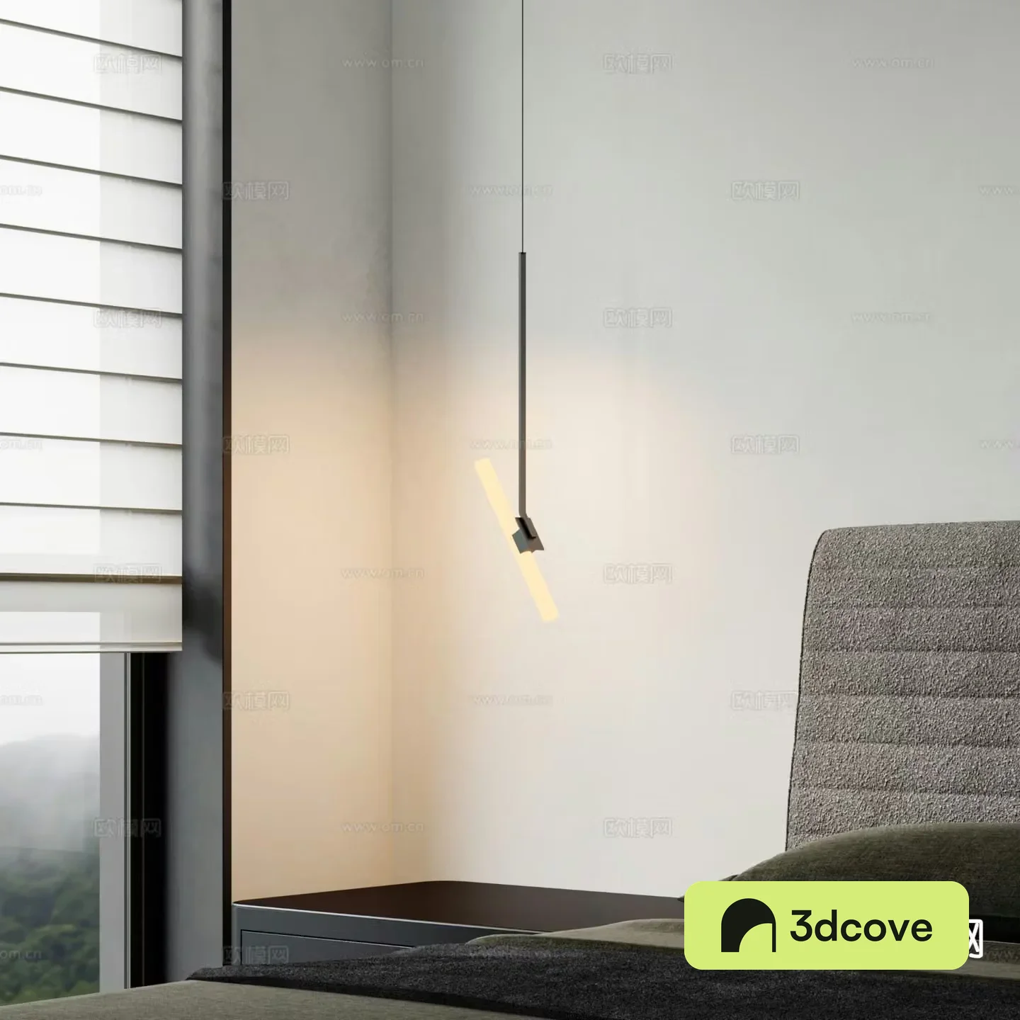 Minimalist chandelier Bedside chandelier