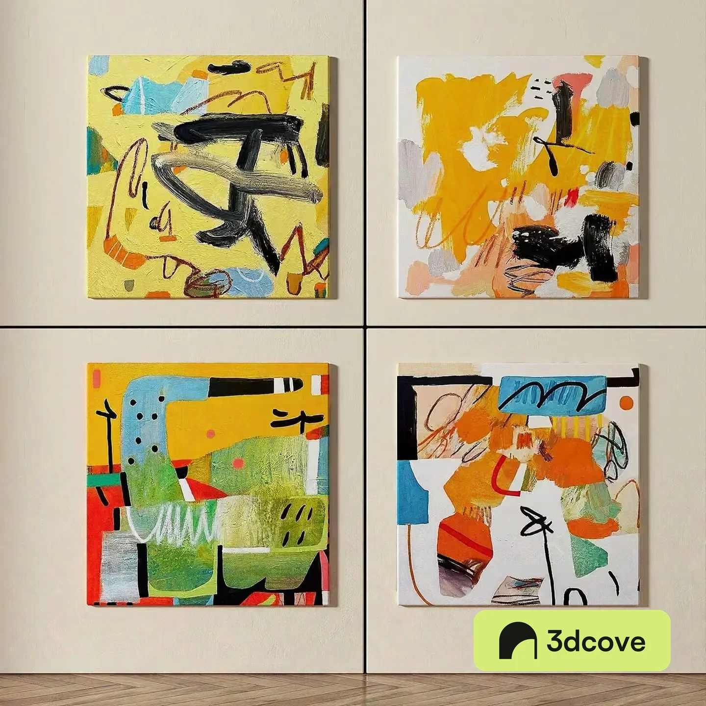 Four Abstract Paintings