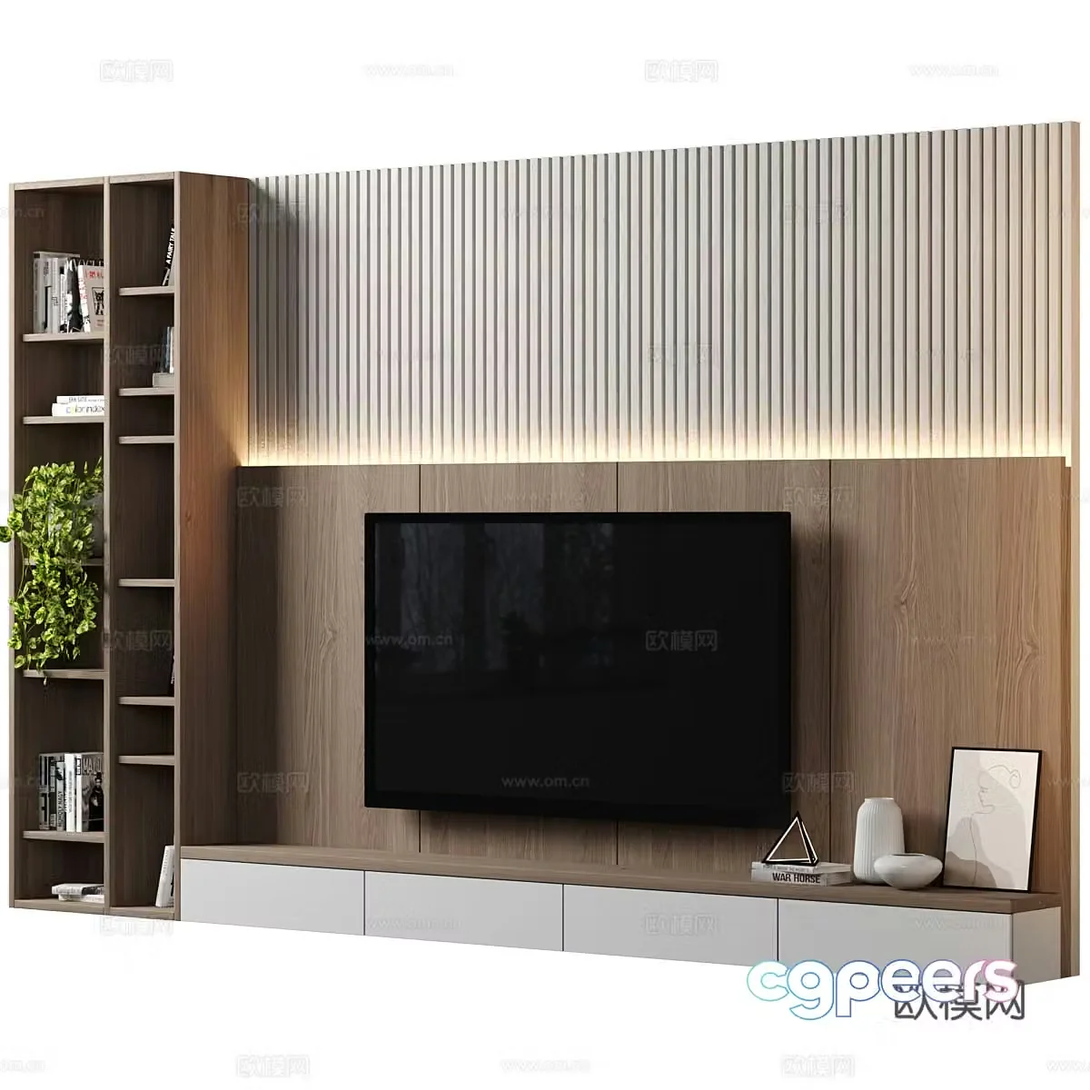 TV background wall 3d model