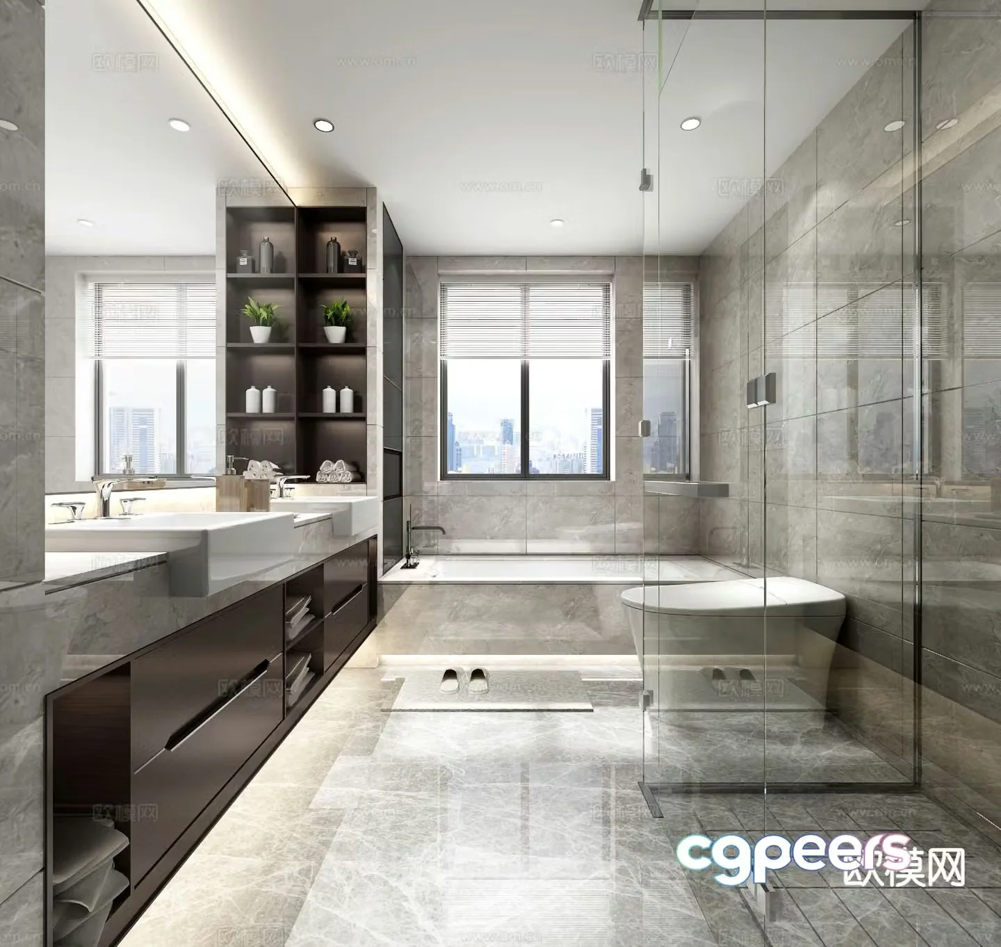 Modern bathroom bathroom 3d model