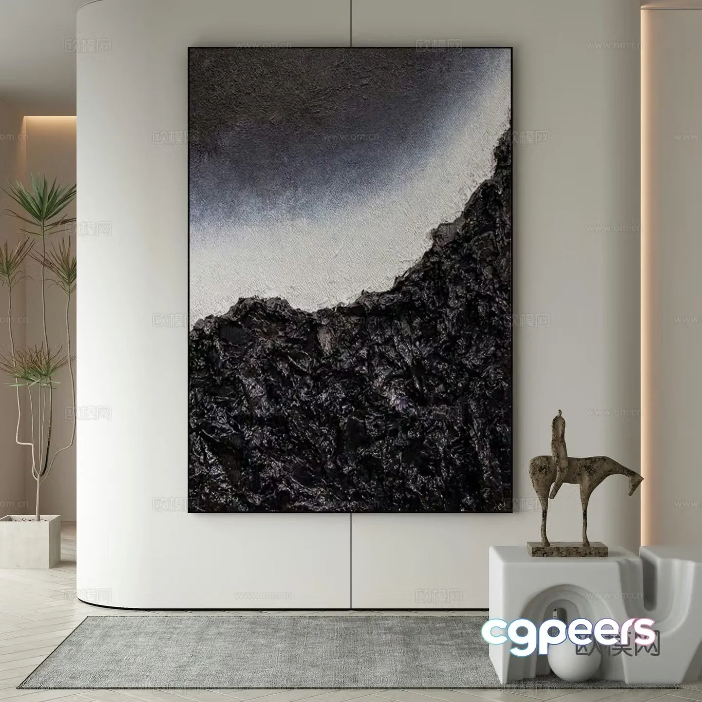 Wasabi hanging painting oil painting 3d model