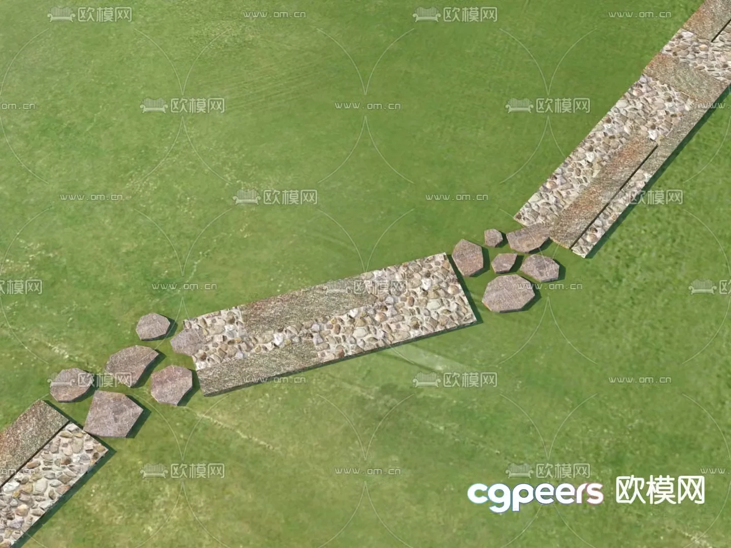Landscape Garden Road Tingbu sketch Park Tingbu 3D model