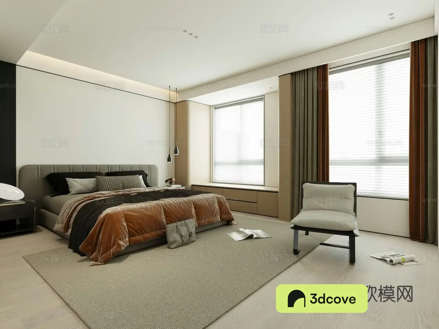 Minimalist style bedroom master bedroom