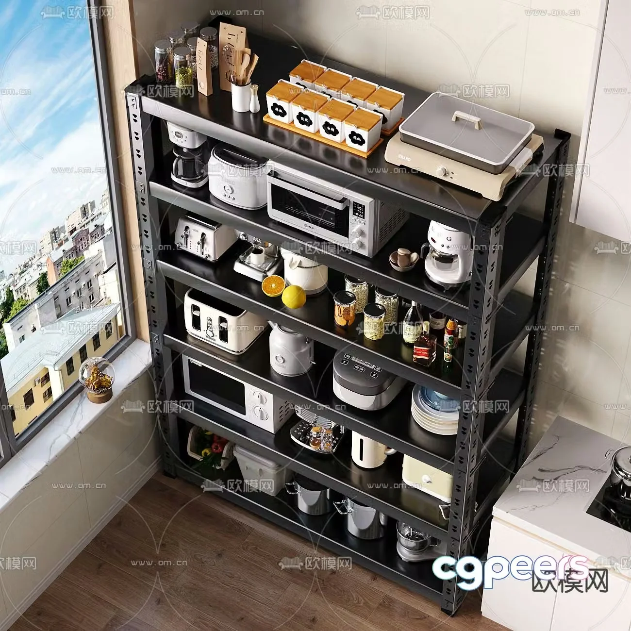 kitchen shelf 3d model