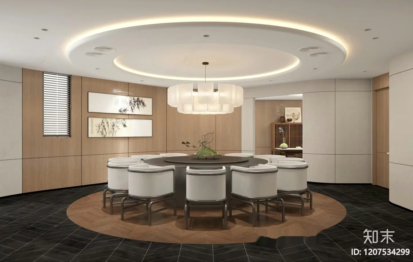 Modern Dining Room 3D Model – 12787 – VRAY Render