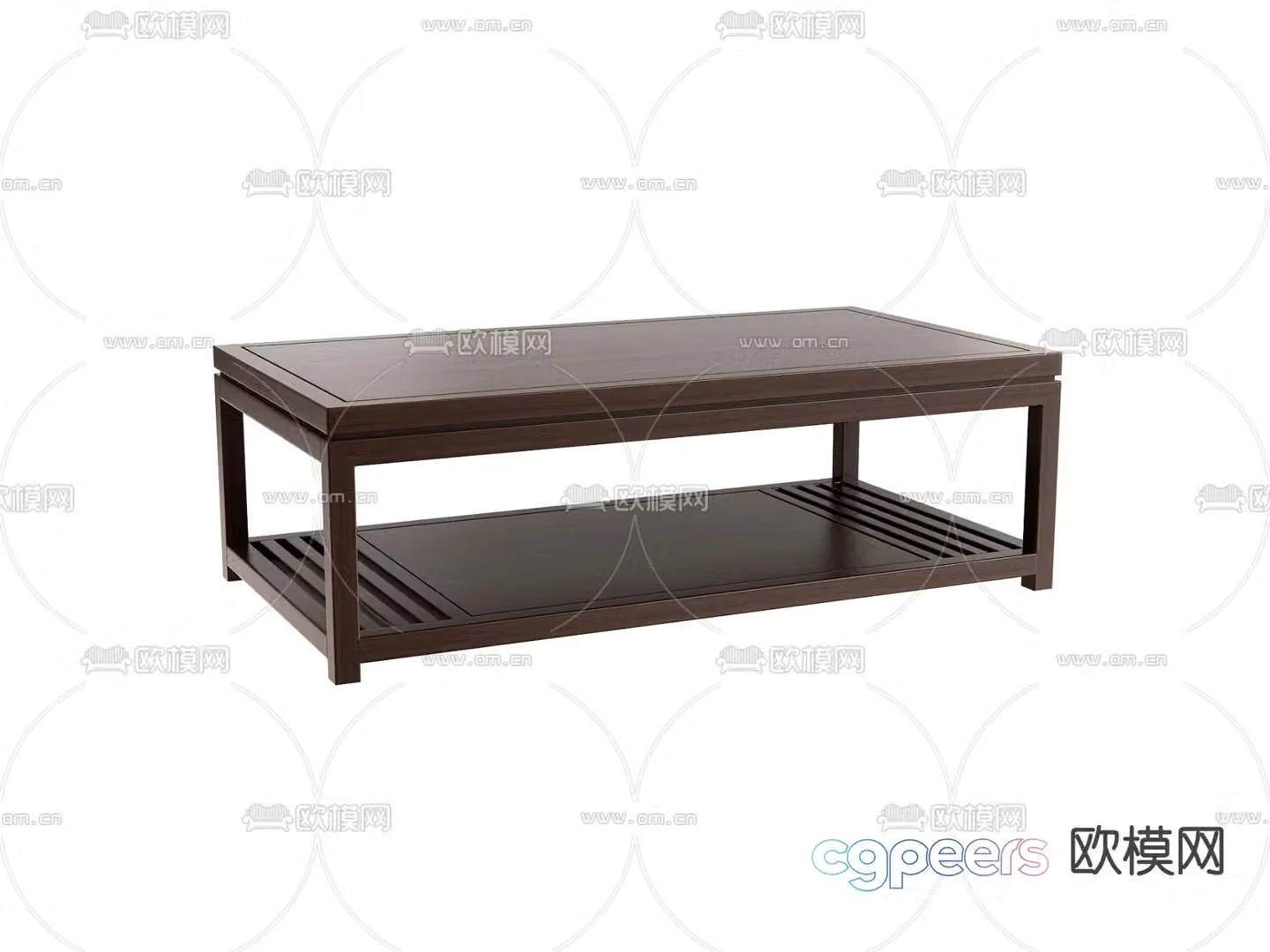 New Chinese coffee table square table 3D model