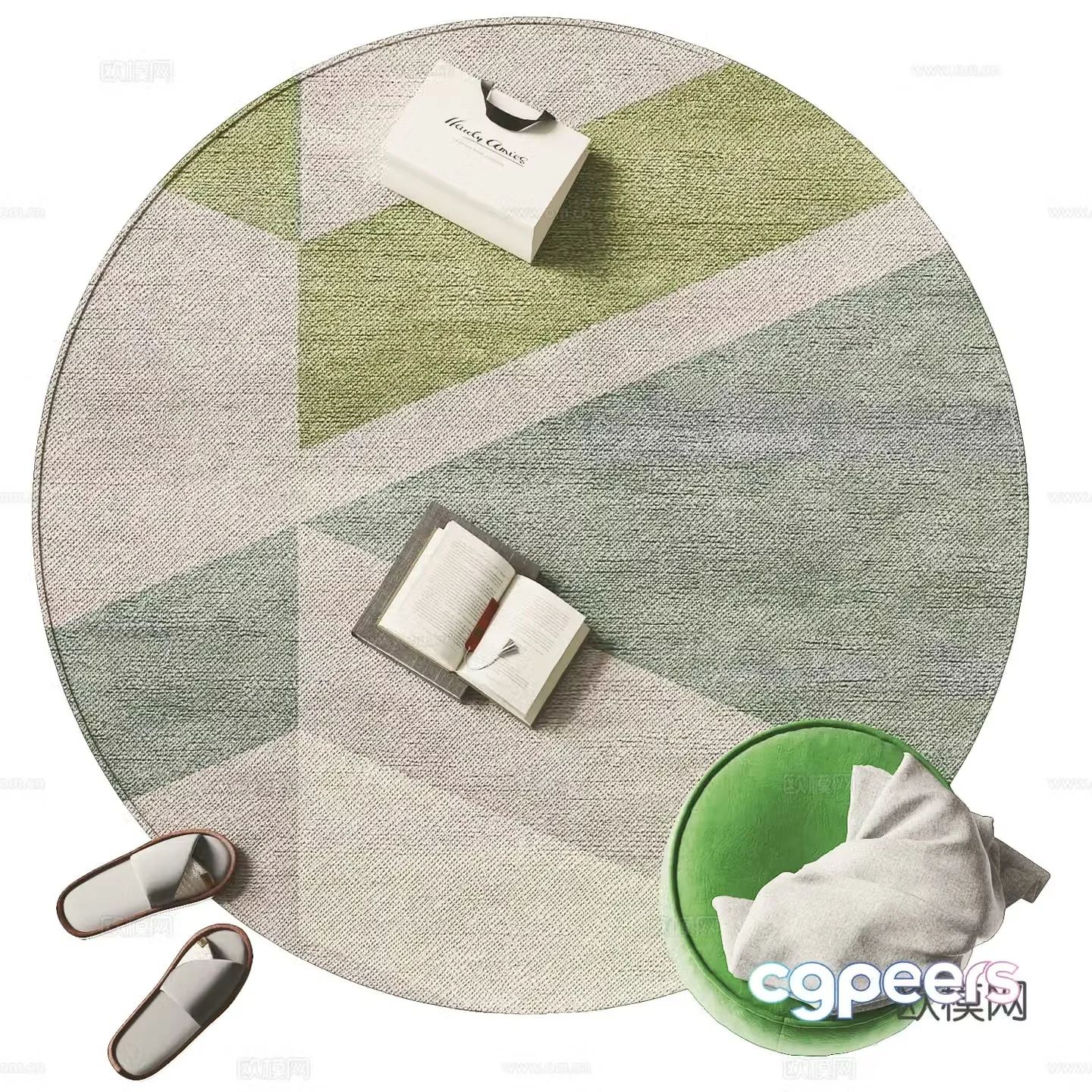 Modern round carpet 3d model