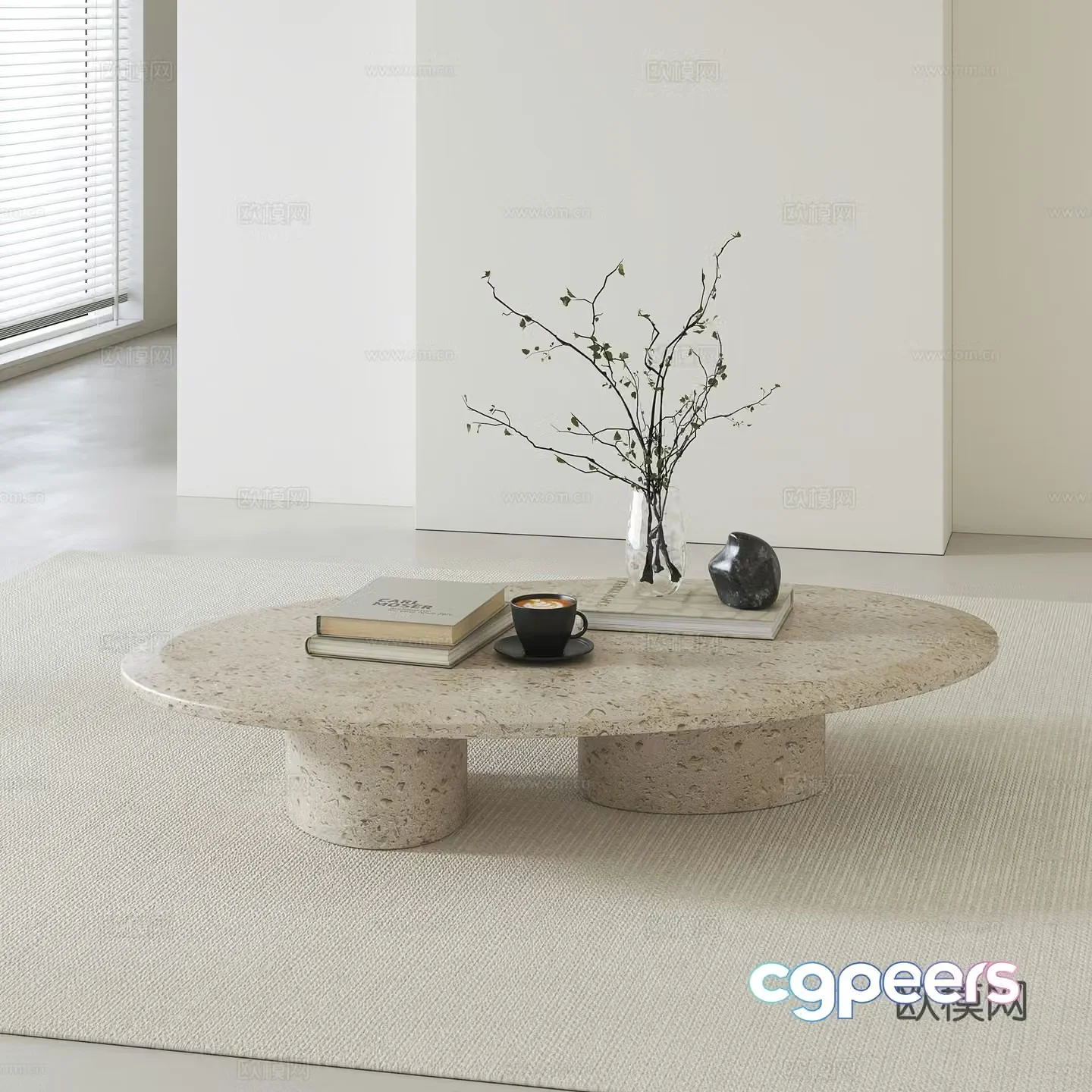 Wabi-sabi coffee table 3d model