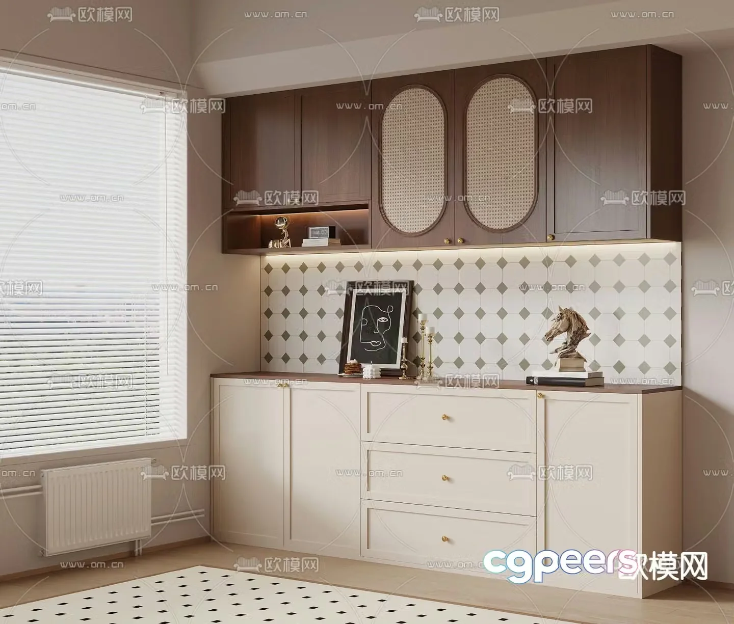 Middle-aged sideboard 3D model