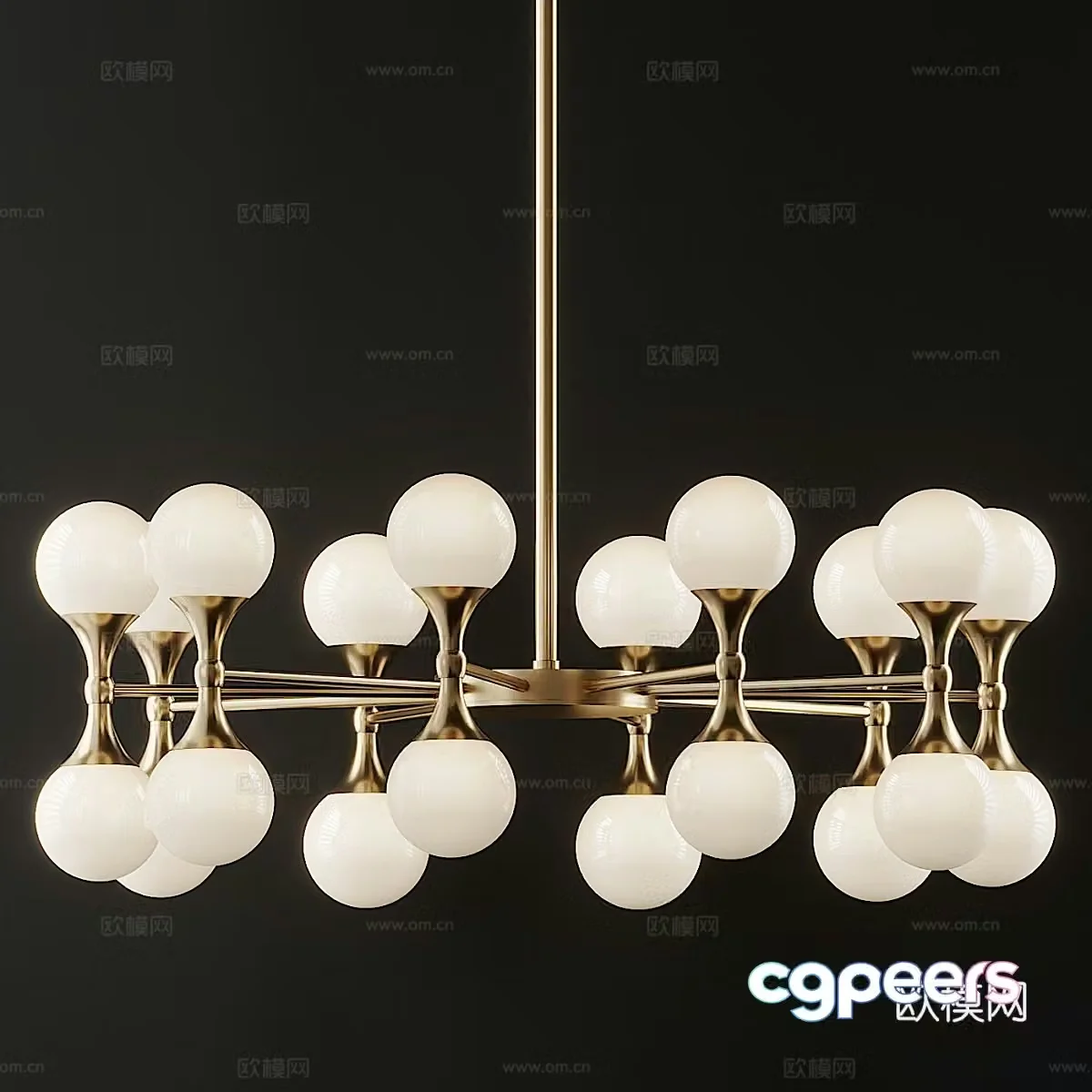 Multi-head chandelier Hotel chandelier Living room chandelier Restaurant chandelier Bar chandelier Decorative chandelier 3D model