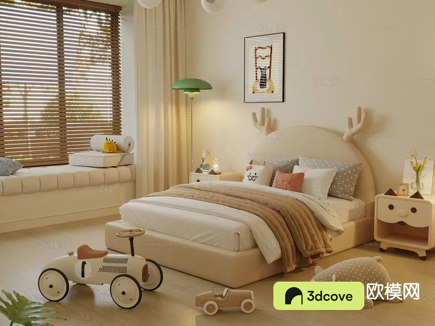 Cream style children’s bed
