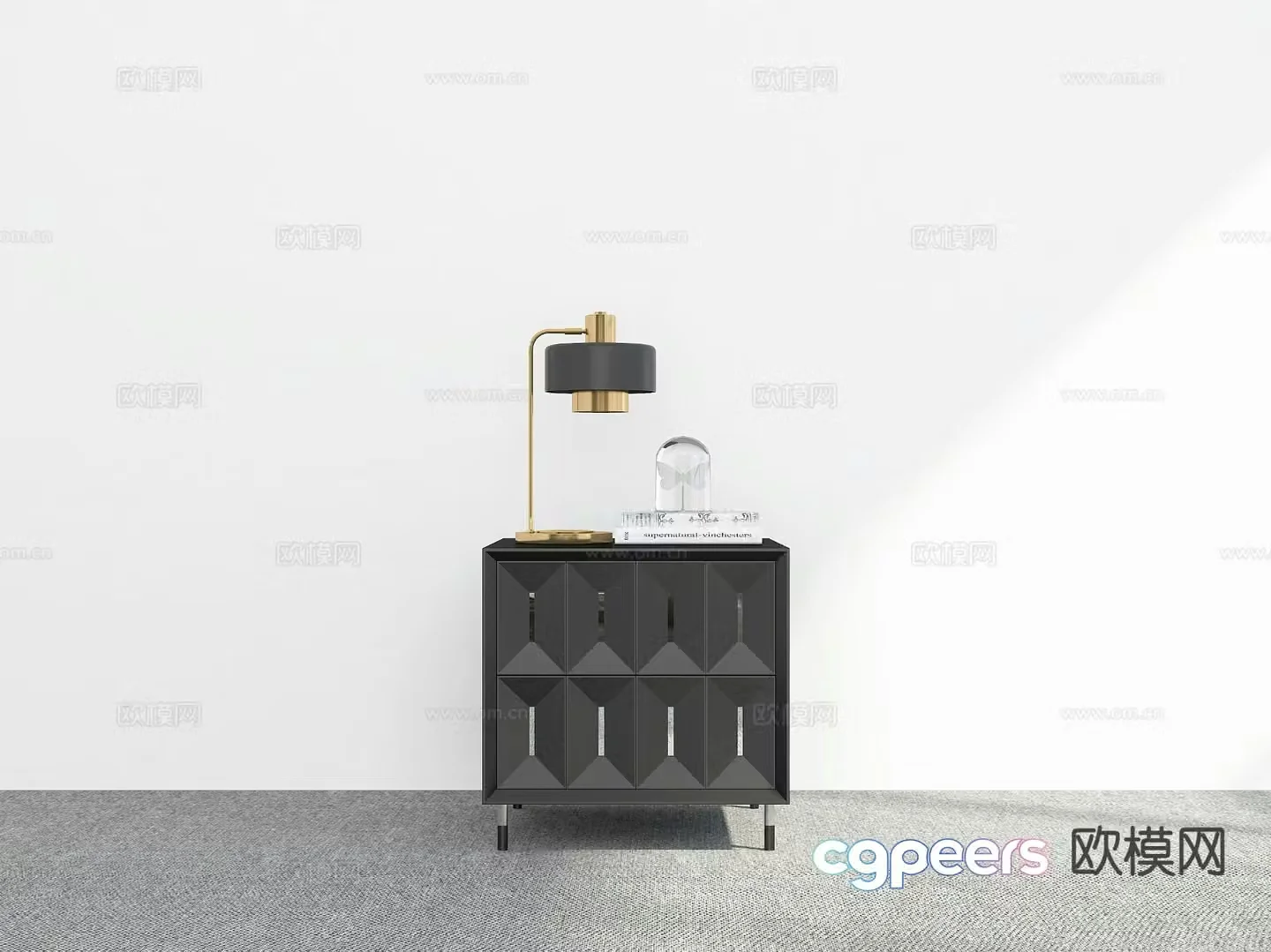 Modern bedside table 3d model