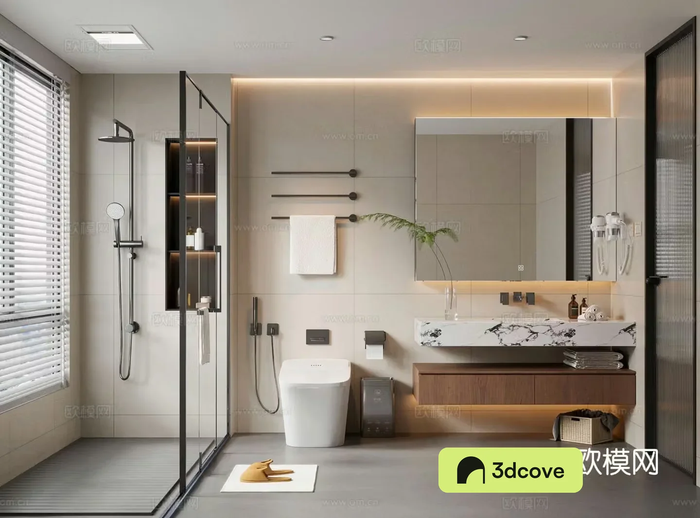Cream style bathroom