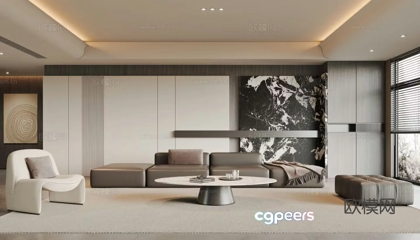 Italian living room 3d model