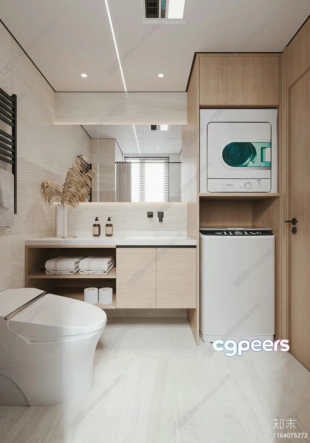 A Modern Bathroom 3D Model – 5163 – VRAY Render