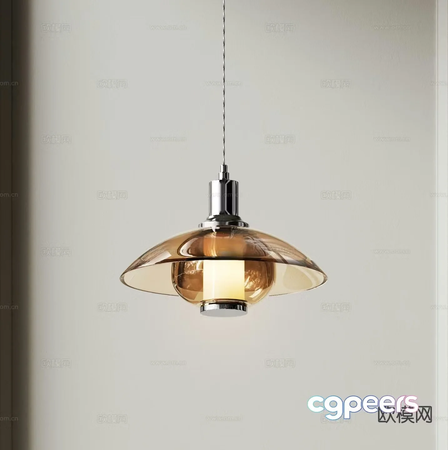 vakker modern chandelier glass chandelier 3d model