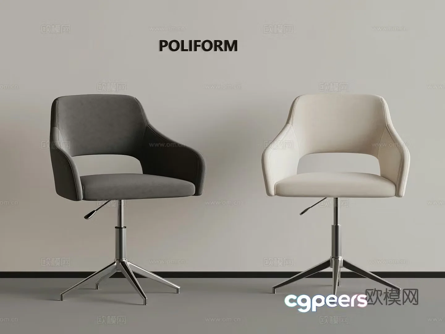 06 Modern Office Chair Staff Chair 3D Model