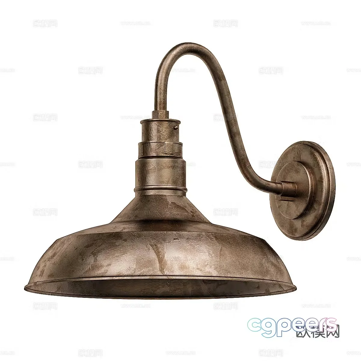Industrial style wall lamp 3d model
