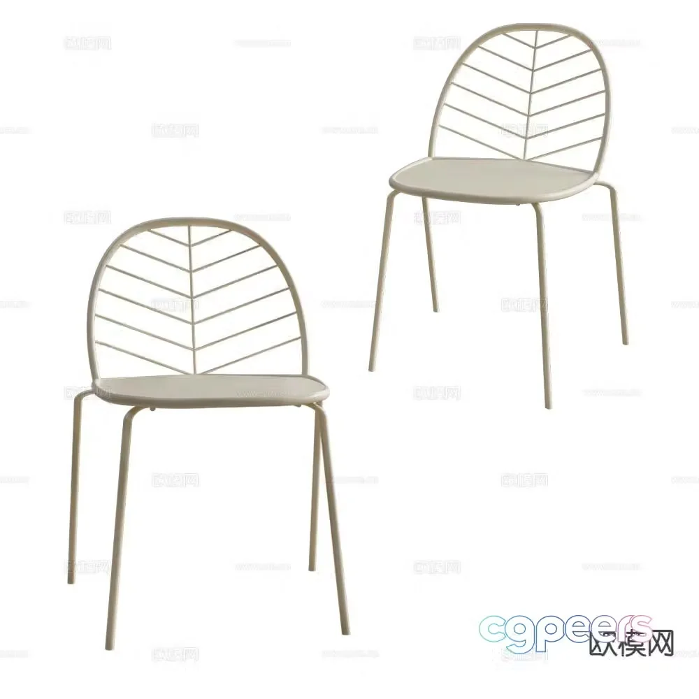 Castil modern chair dining chair 3d model