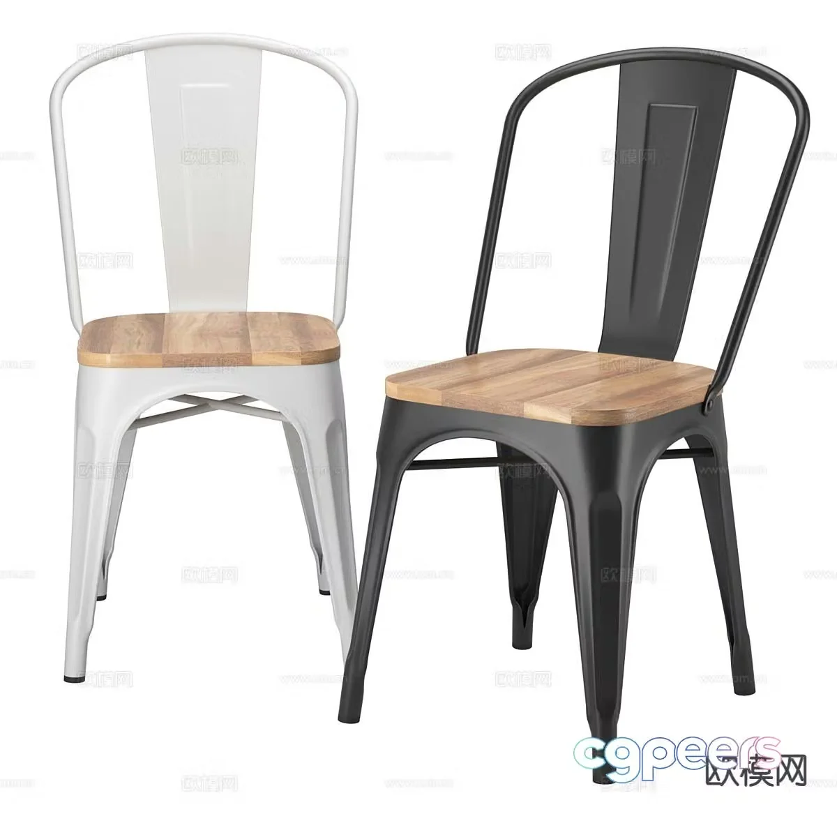 Modern chair dining chair 3d model