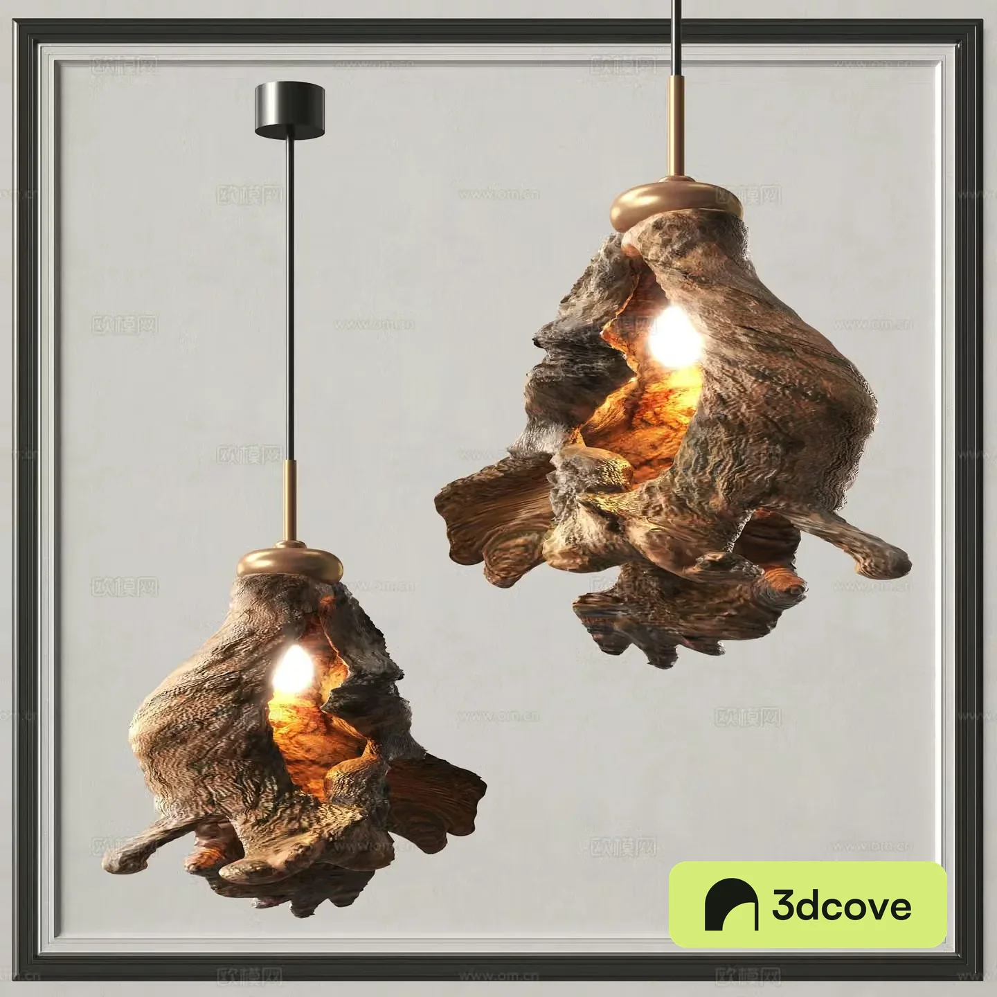 wabi-sabi chandelier wood chandelier art chandelier