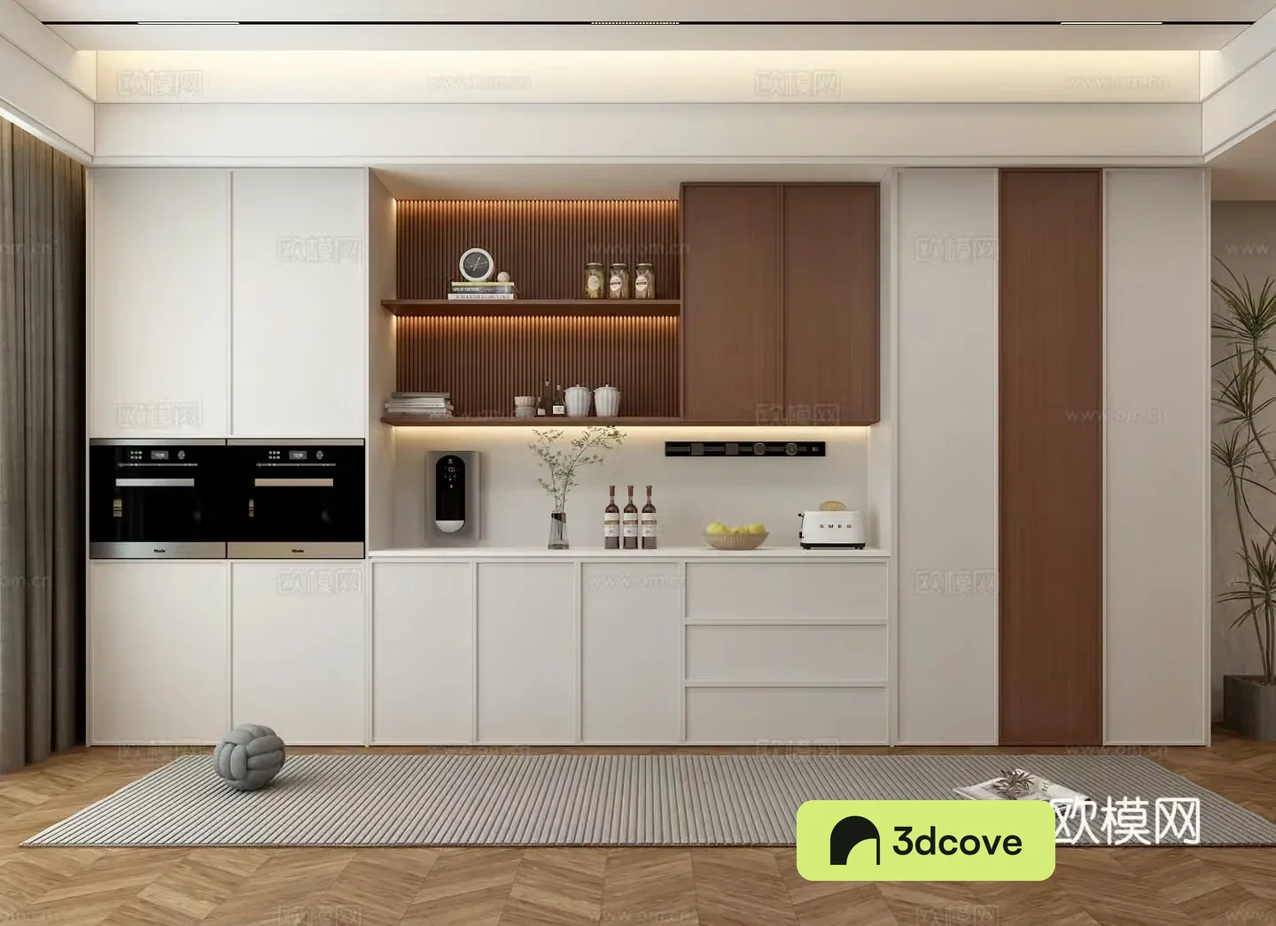 Modern medieval sideboard Modern medieval style wine cabinet Semi-open wine cabinet