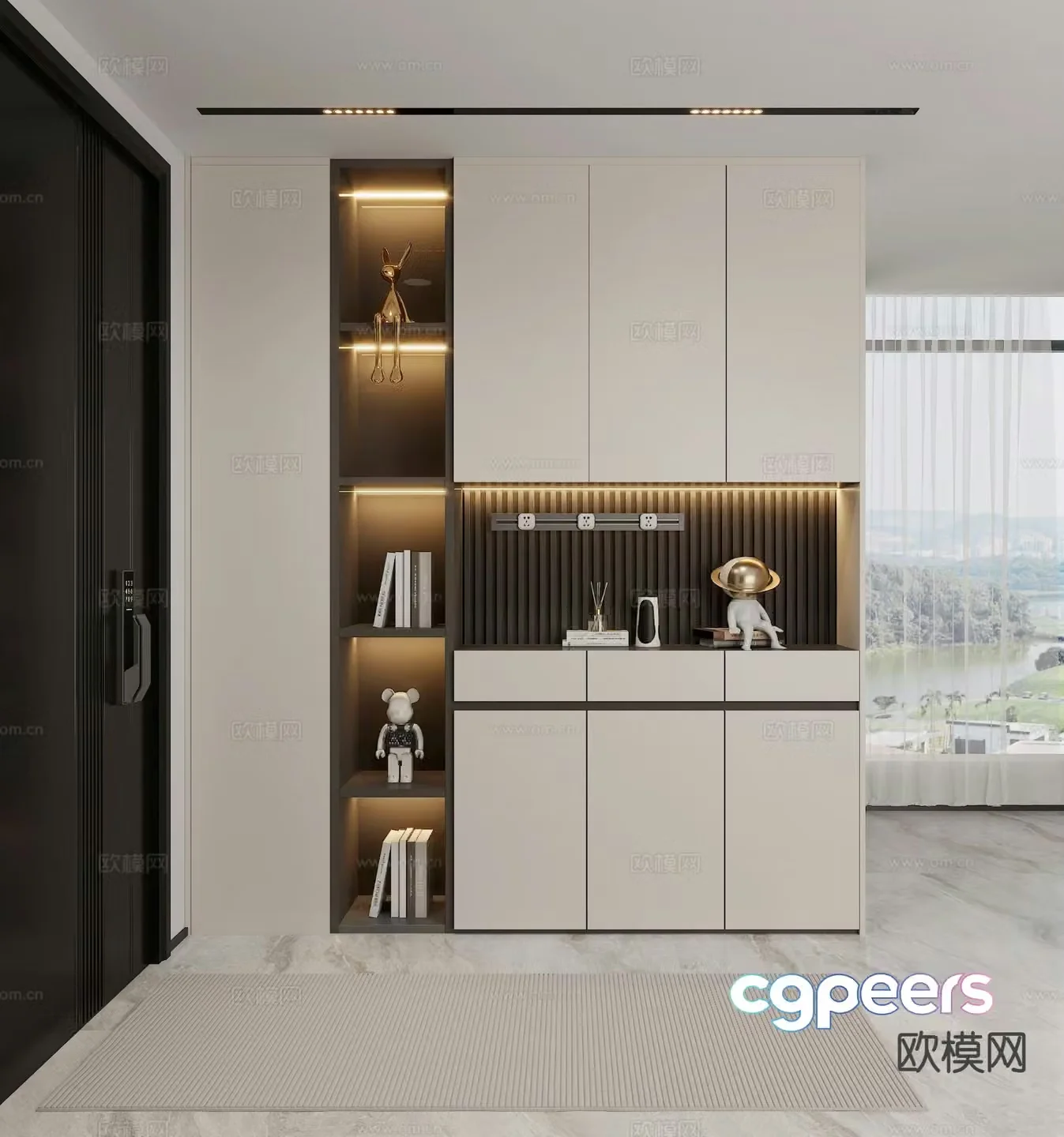 Entrance shoe cabinet 3D model