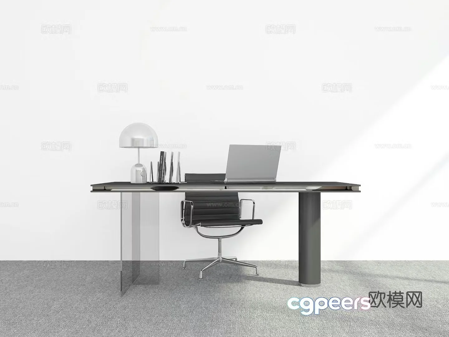 Modern desk 3d model