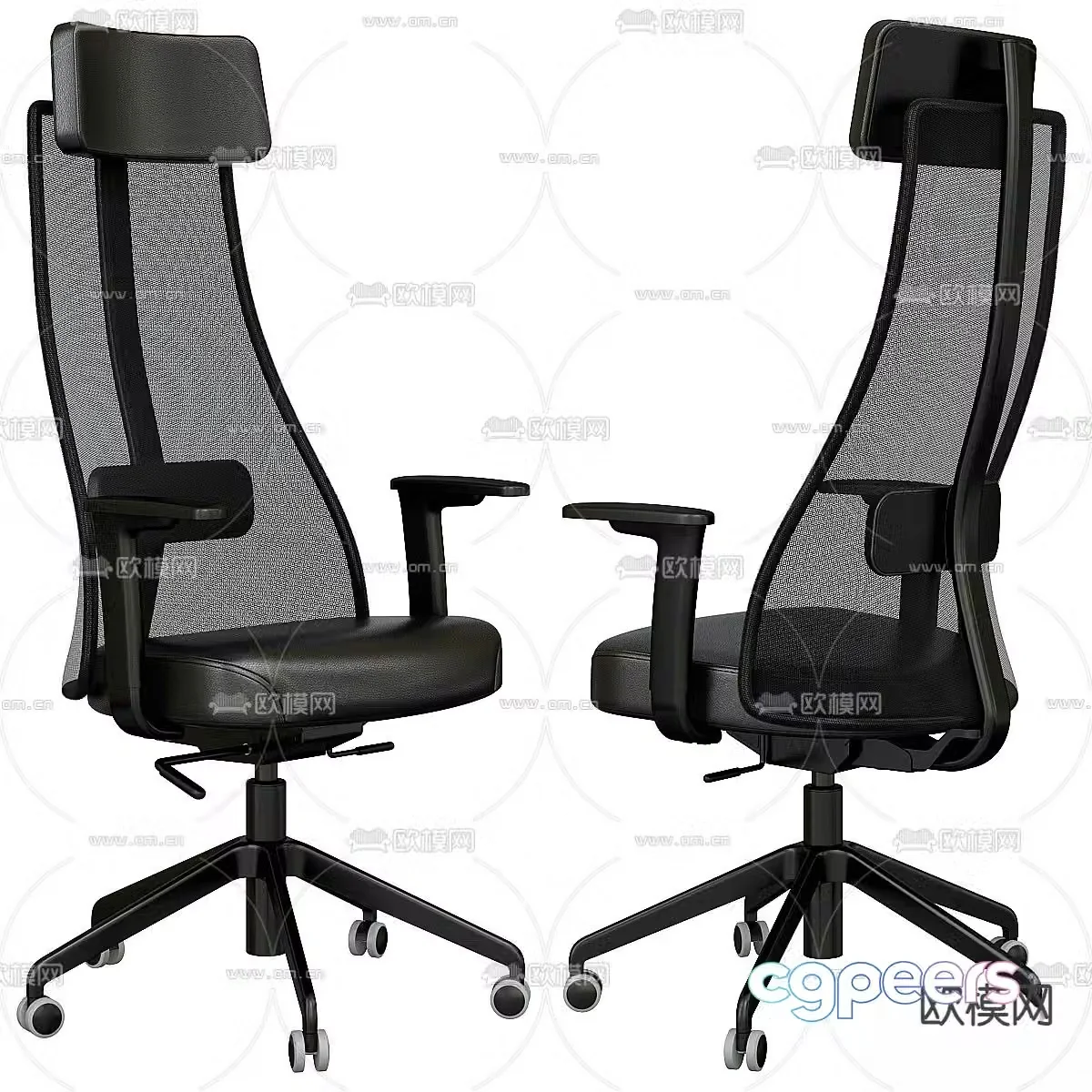 Modern office chair computer chair swivel chair 3d model
