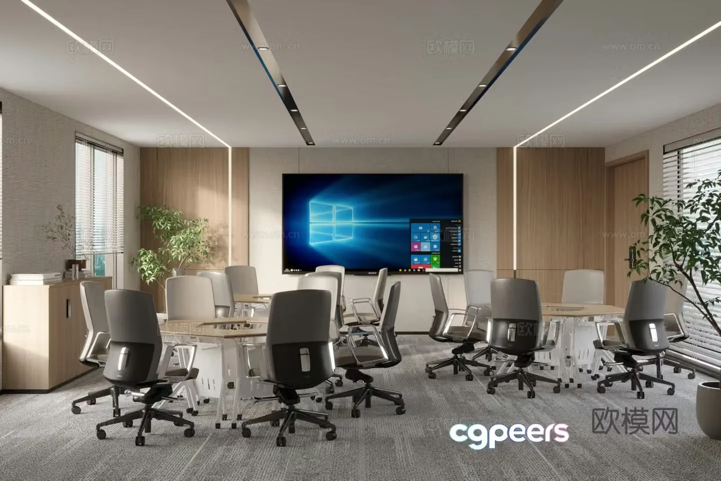 Modern conference room 3d model
