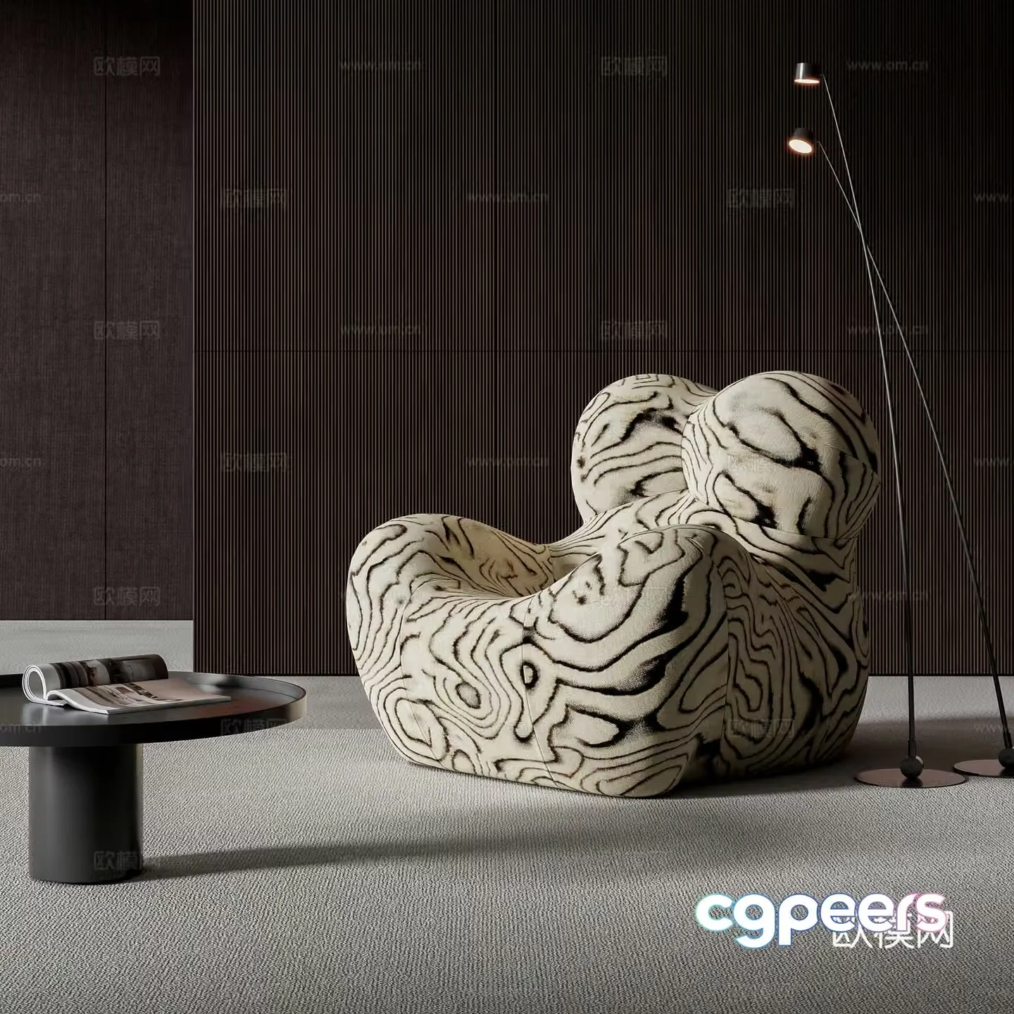 Modern lazy sofa 3d model