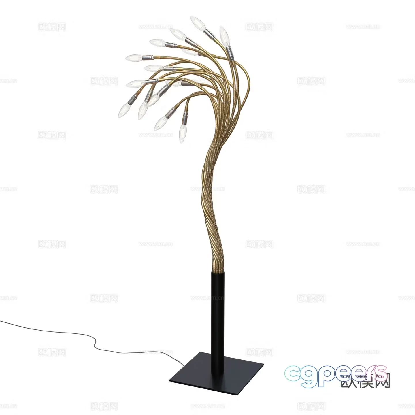 New Chinese style light luxury Sottovento floor lamp 3D model