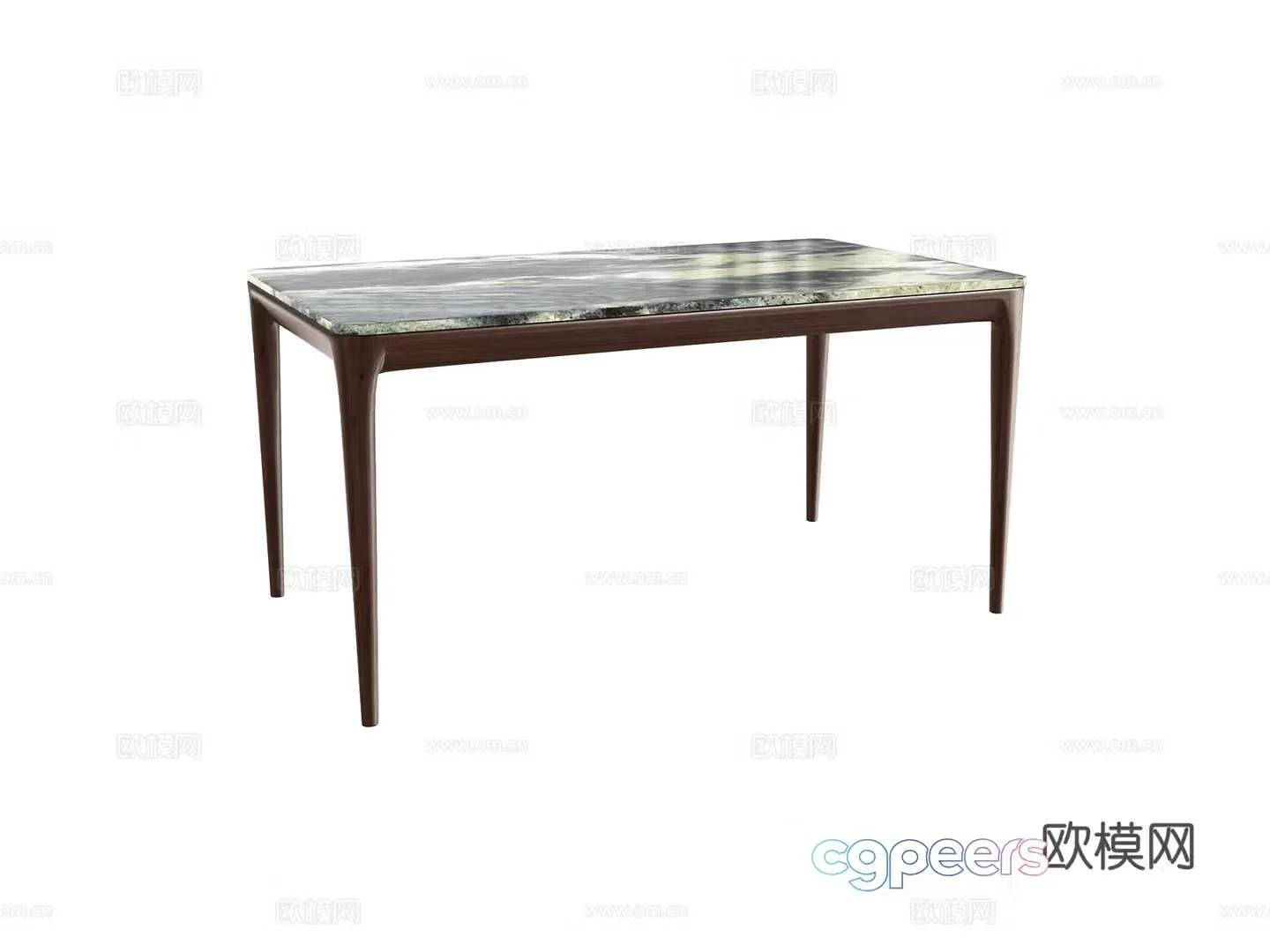 Modern dining table marble dining table 3d model