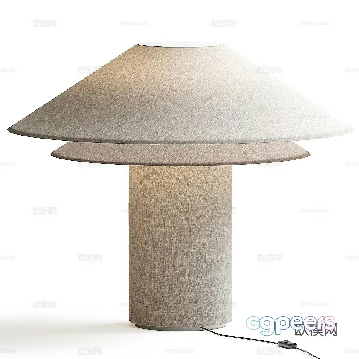 New Chinese Normo Shan Table Lamp 3D Model