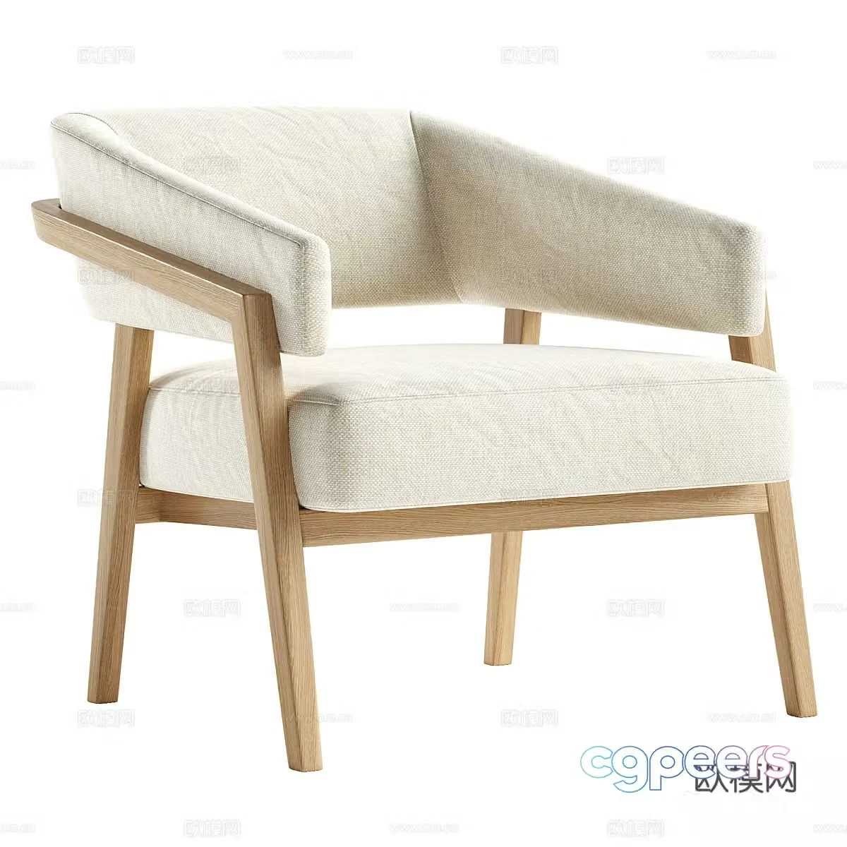New Chinese casual chair 3D model