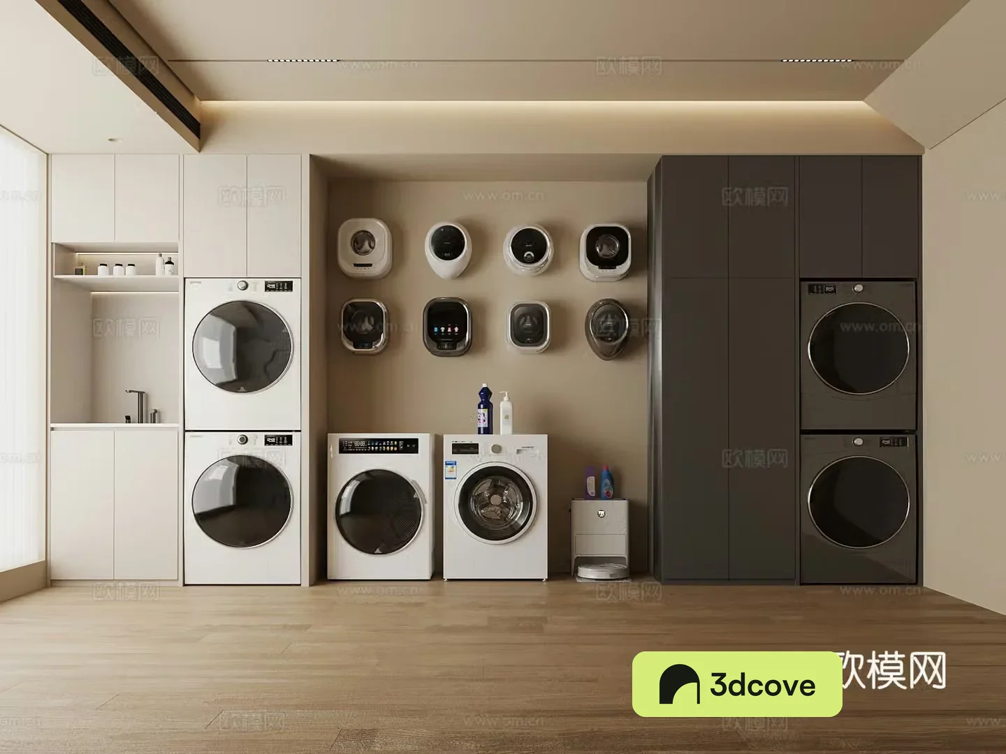 Laundry room Modern laundry room Washing cabinet Washing machine