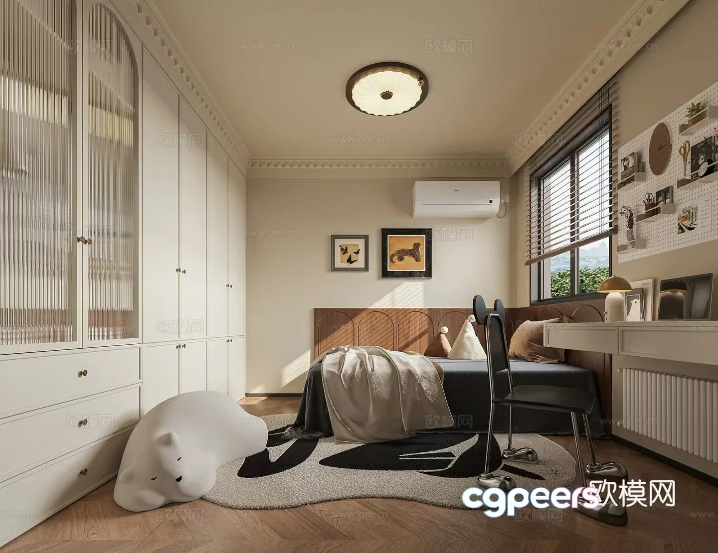 3D model of medieval style children’s room