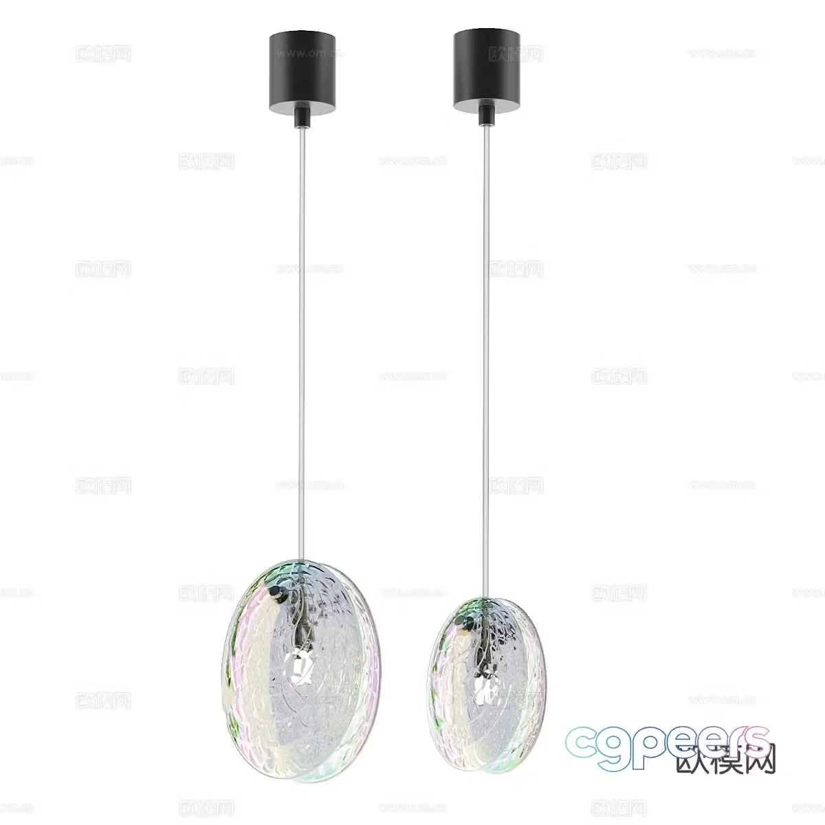 Modern minimalist chandelier 3d model